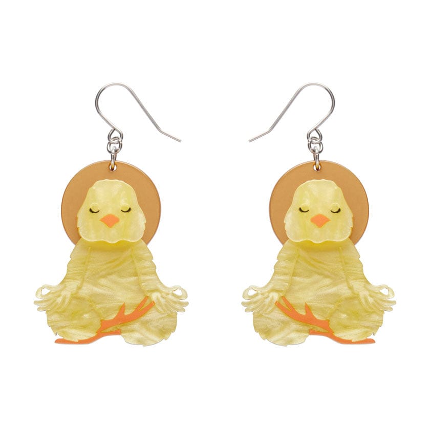 The Yoga Chick Drop Earrings - Erstwilder - Quirky Resin and Enamel Accessories