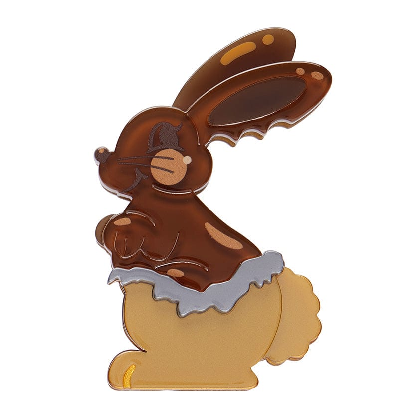 Cocoa the Bunny Brooch - Erstwilder - Quirky Resin and Enamel Accessories