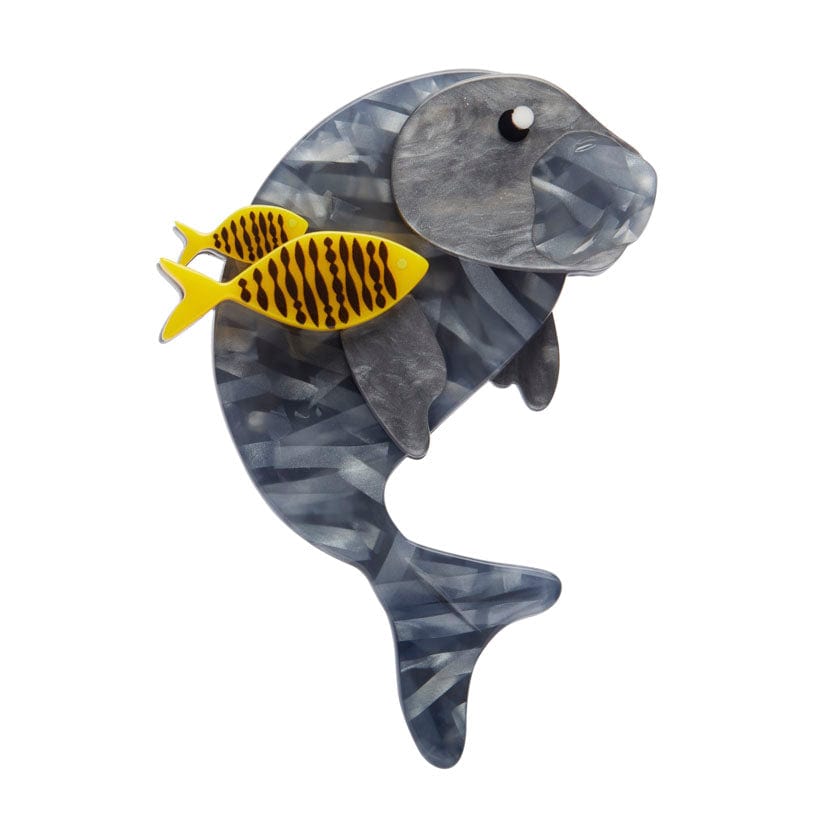 Dugong Brooch - Erstwilder - Quirky Resin and Enamel Accessories
