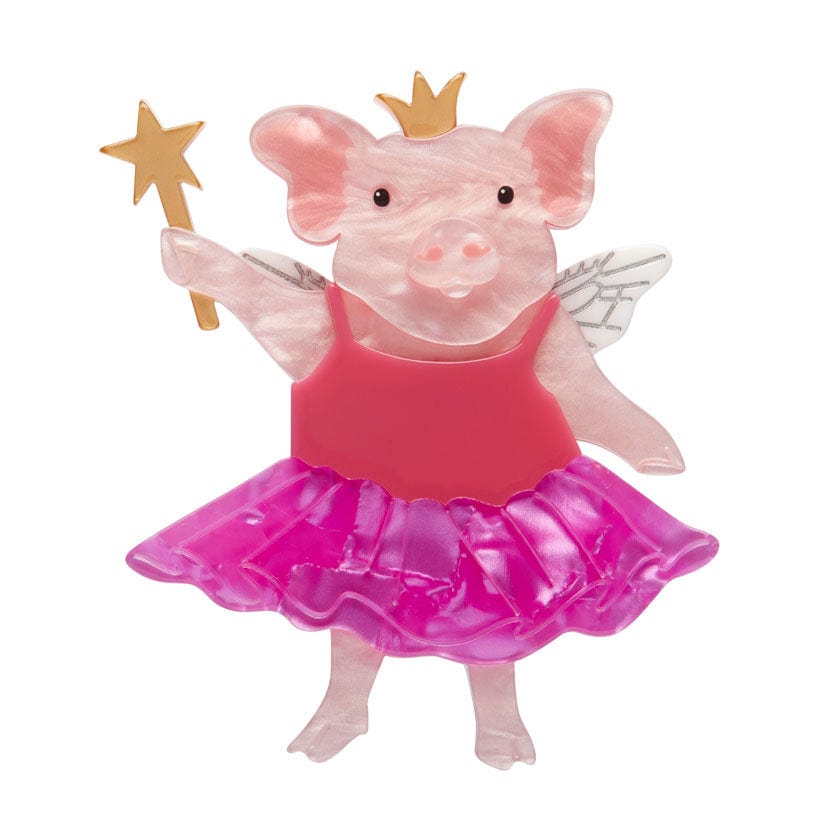 The Pixie Piglet Brooch - Erstwilder - Quirky Resin and Enamel Accessories