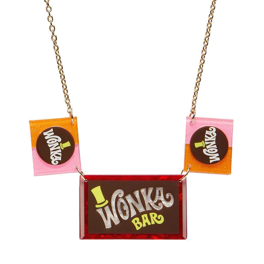 Wonka Chocolate Bars Necklace - Erstwilder - Quirky Resin and Enamel Accessories
