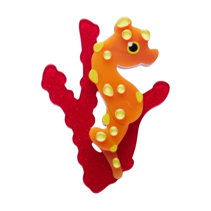 Pygmy Seahorse Brooch - Erstwilder - Quirky Resin and Enamel Accessories