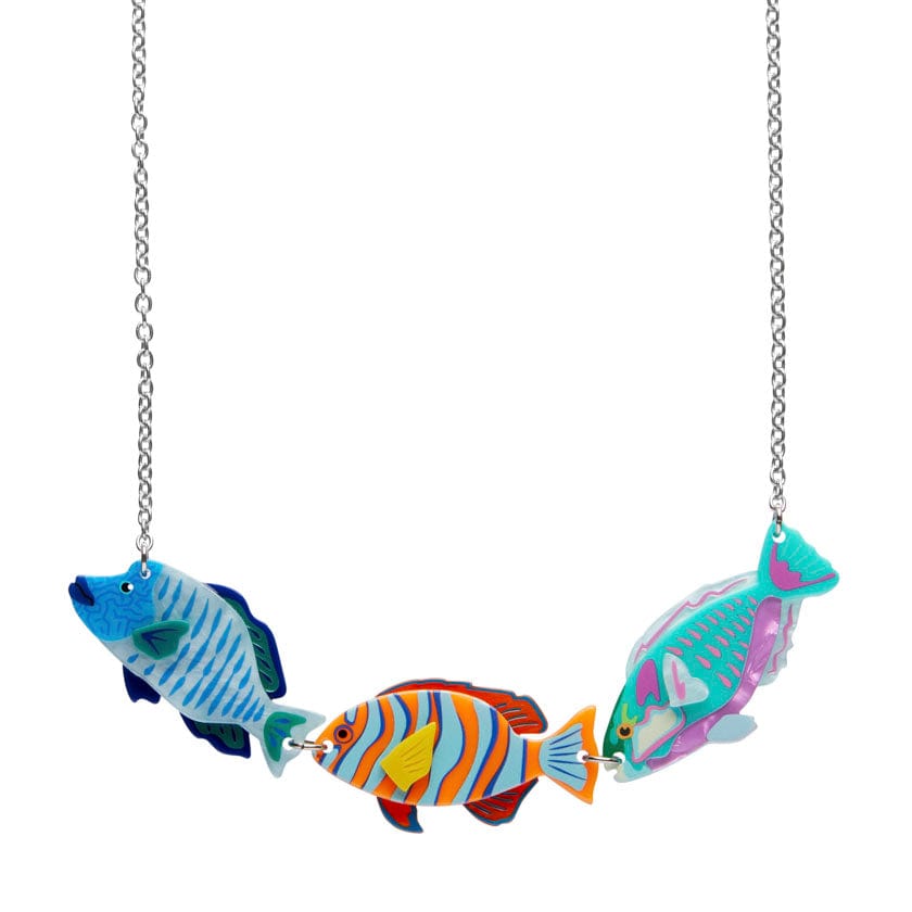 Time for School Necklace - Erstwilder - Quirky Resin and Enamel Accessories