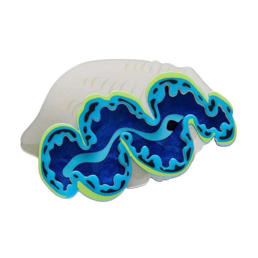 Giant Clam Brooch - Erstwilder - Quirky Resin and Enamel Accessories