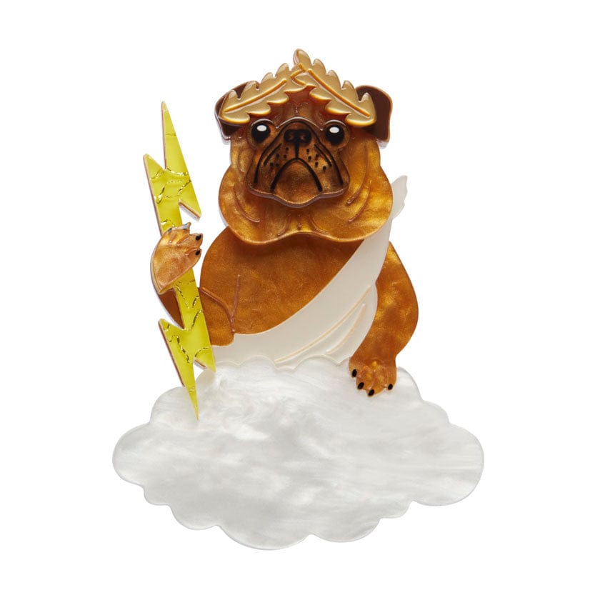 The Pious Pug Brooch - Erstwilder - Quirky Resin and Enamel Accessories