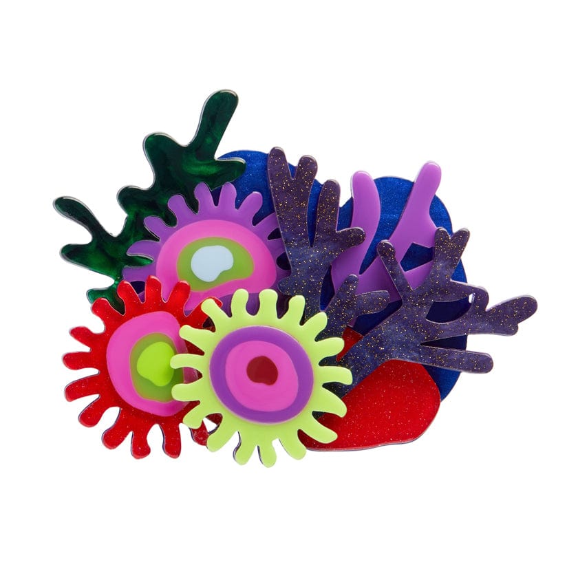Deep Reef Corals Brooch - Erstwilder - Quirky Resin and Enamel Accessories