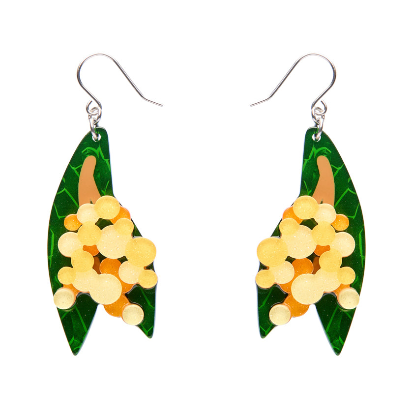 Golden Wattle Drop Earrings