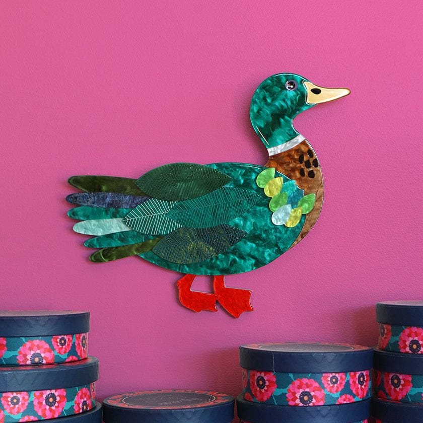 Mighty Mallard Wall Art - Erstwilder - Quirky Resin and Enamel Accessories