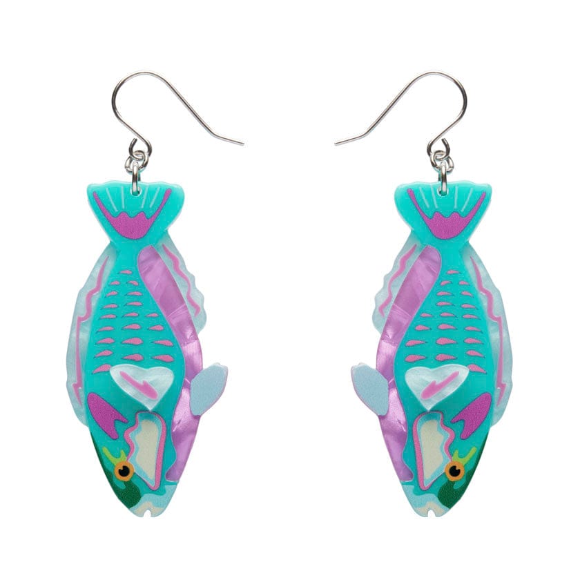 Bleeker's Parrotfish Drop Earrings - Erstwilder - Quirky Resin and Enamel Accessories