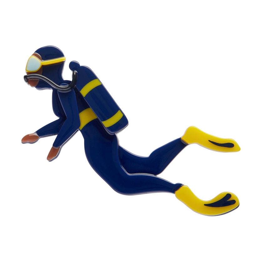 Diver Jamie Brooch - Erstwilder - Quirky Resin and Enamel Accessories