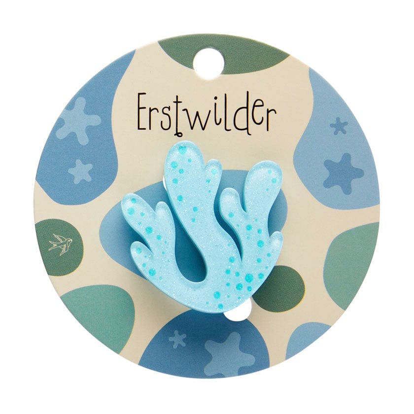 Ocean Coral Simplified Mini Brooch - Erstwilder Simplified - Quirky Resin and Enamel Accessories