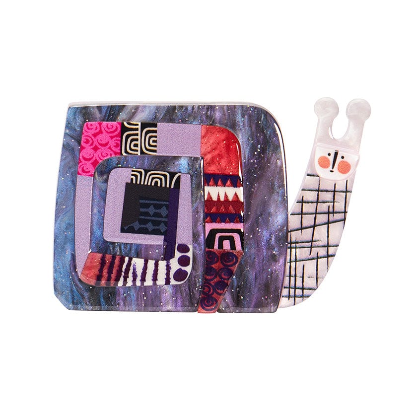 A Snail Named Whoosh Brooch - Erstwilder - Quirky Resin and Enamel Accessories