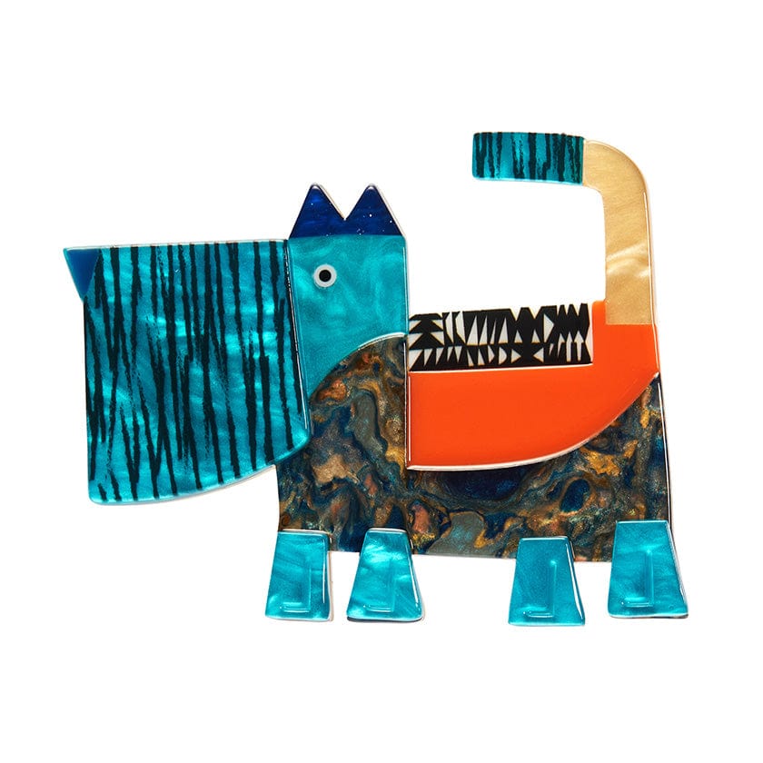 A Scottie Named Woof Brooch - Erstwilder - Quirky Resin and Enamel Accessories