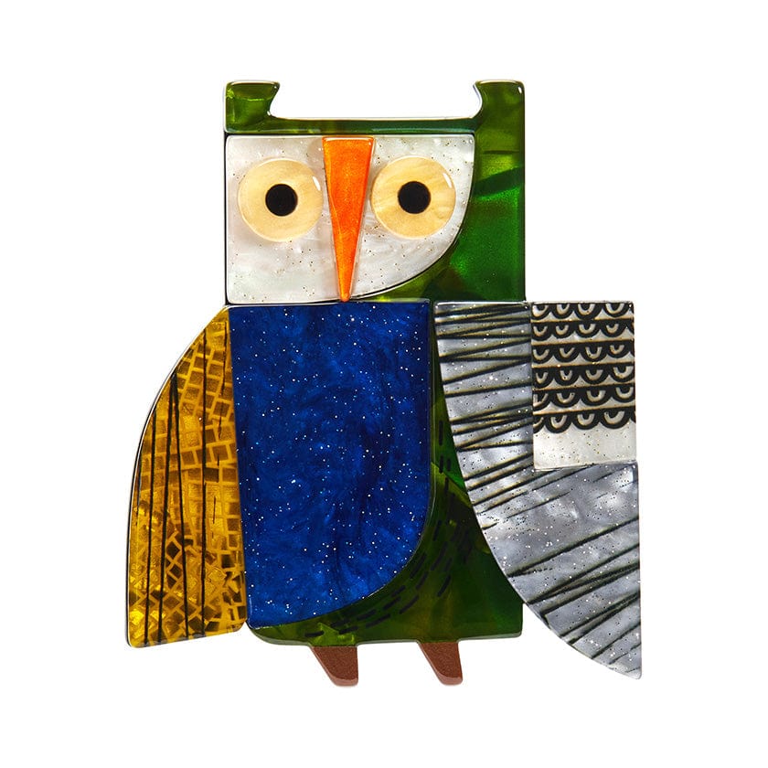 An Owl Named Hoot Brooch - Erstwilder - Quirky Resin and Enamel Accessories