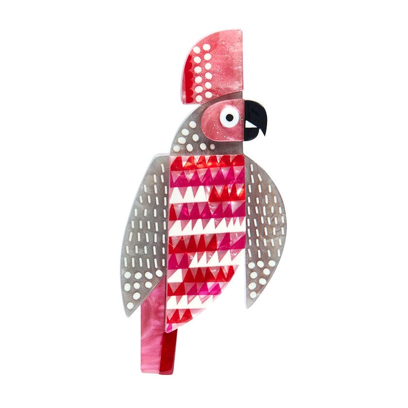 A Cockatoo Named Squawk Brooch - Erstwilder - Quirky Resin and Enamel Accessories