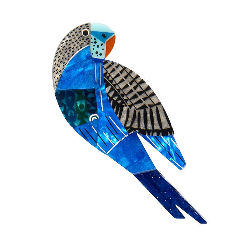 A Budgie Named Chirp Brooch - Erstwilder - Quirky Resin and Enamel Accessories