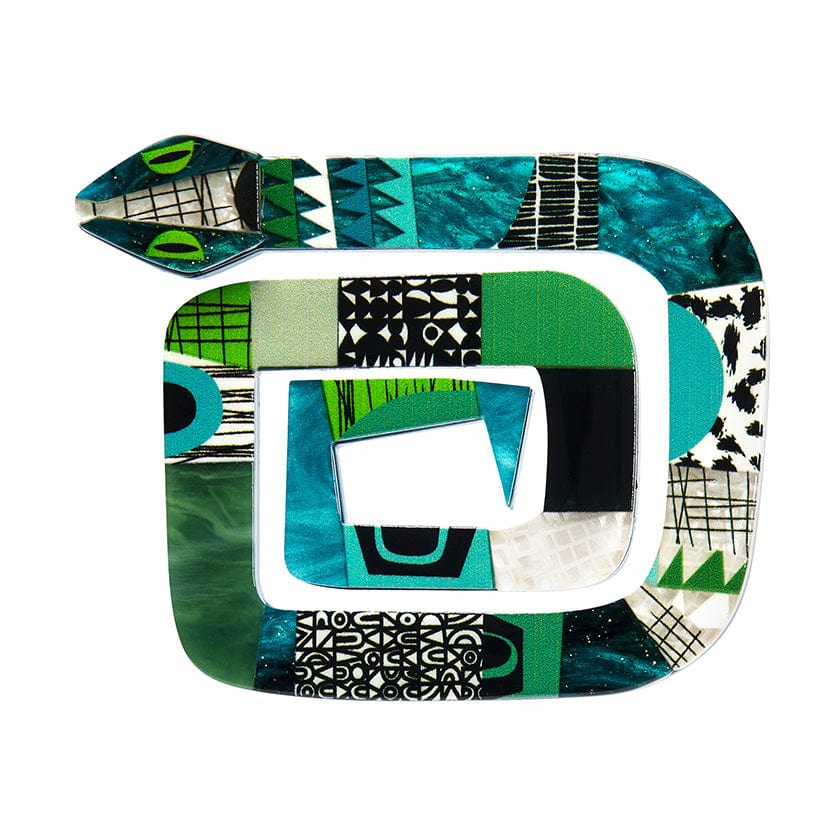 A Snake Named Hiss Brooch - Erstwilder - Quirky Resin and Enamel Accessories