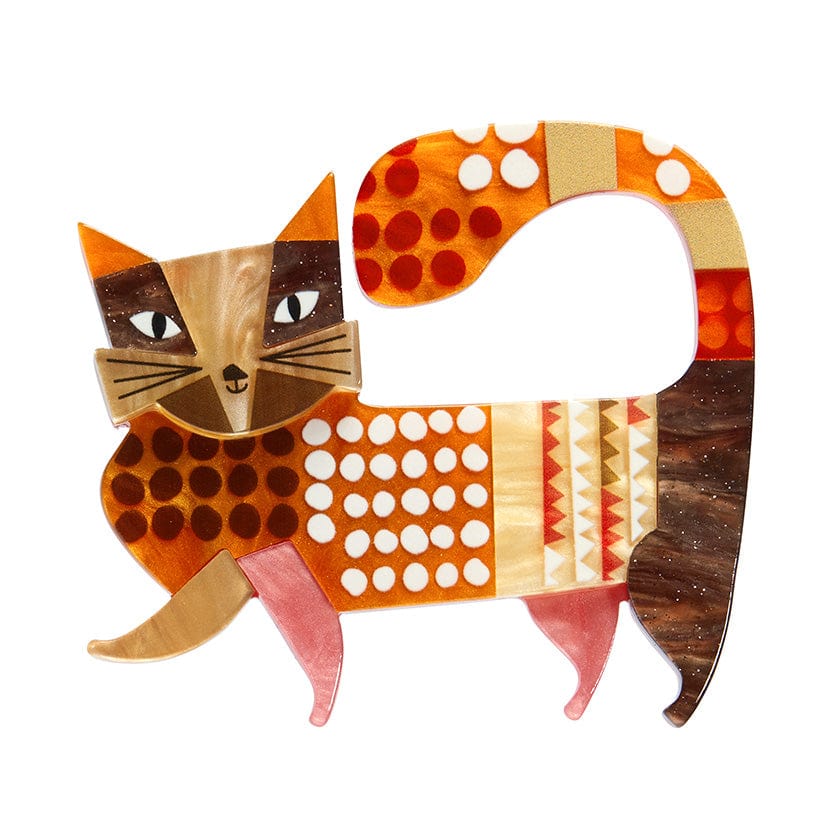 A Cat Named Purr Brooch - Erstwilder - Quirky Resin and Enamel Accessories