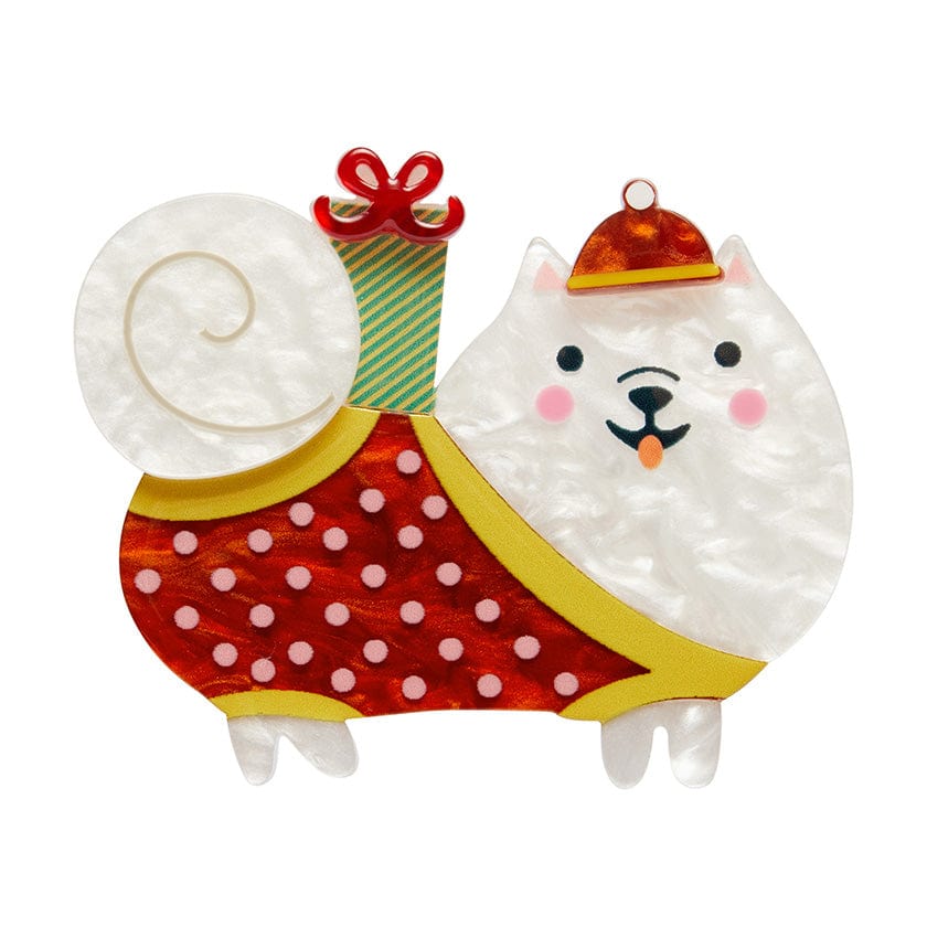 Santa Paws Brooch - Erstwilder - Quirky Resin and Enamel Accessories