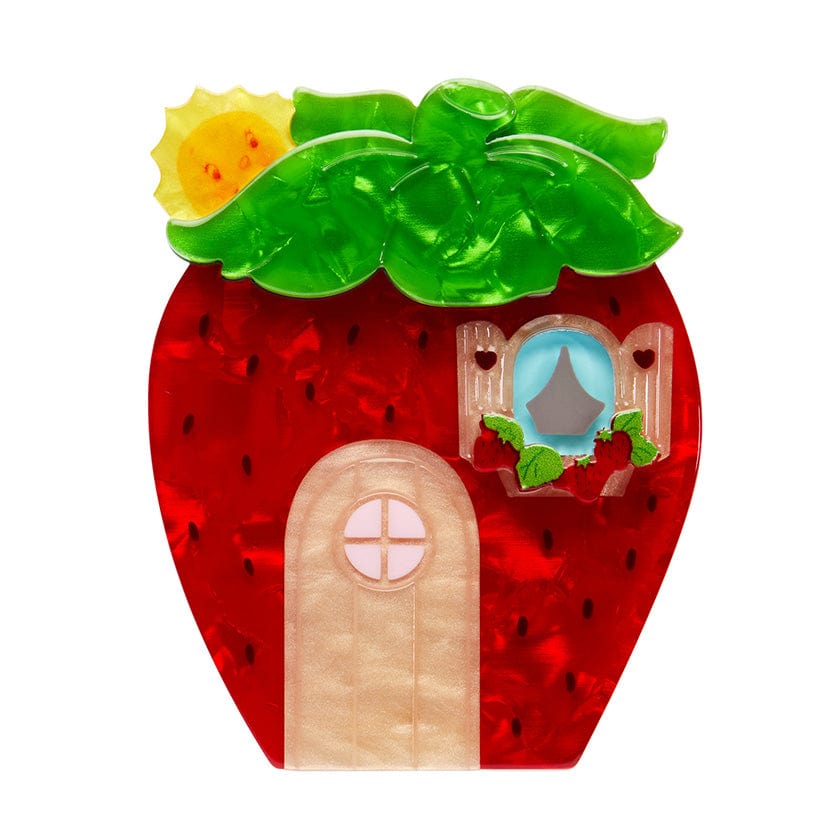 Berry Happy Home Brooch - Erstwilder - Quirky Resin and Enamel Accessories