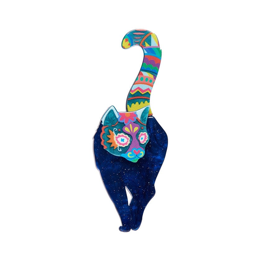 Frida's Cat Brooch - Erstwilder - Quirky Resin and Enamel Accessories