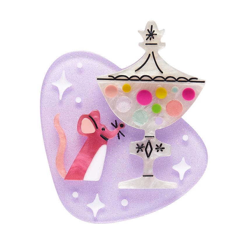 Shirley the Sweetest Mouse Brooch - Erstwilder - Quirky Resin and Enamel Accessories