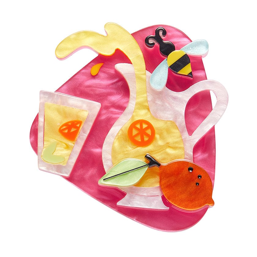 Lemon Squeezy Brooch - Erstwilder - Quirky Resin and Enamel Accessories