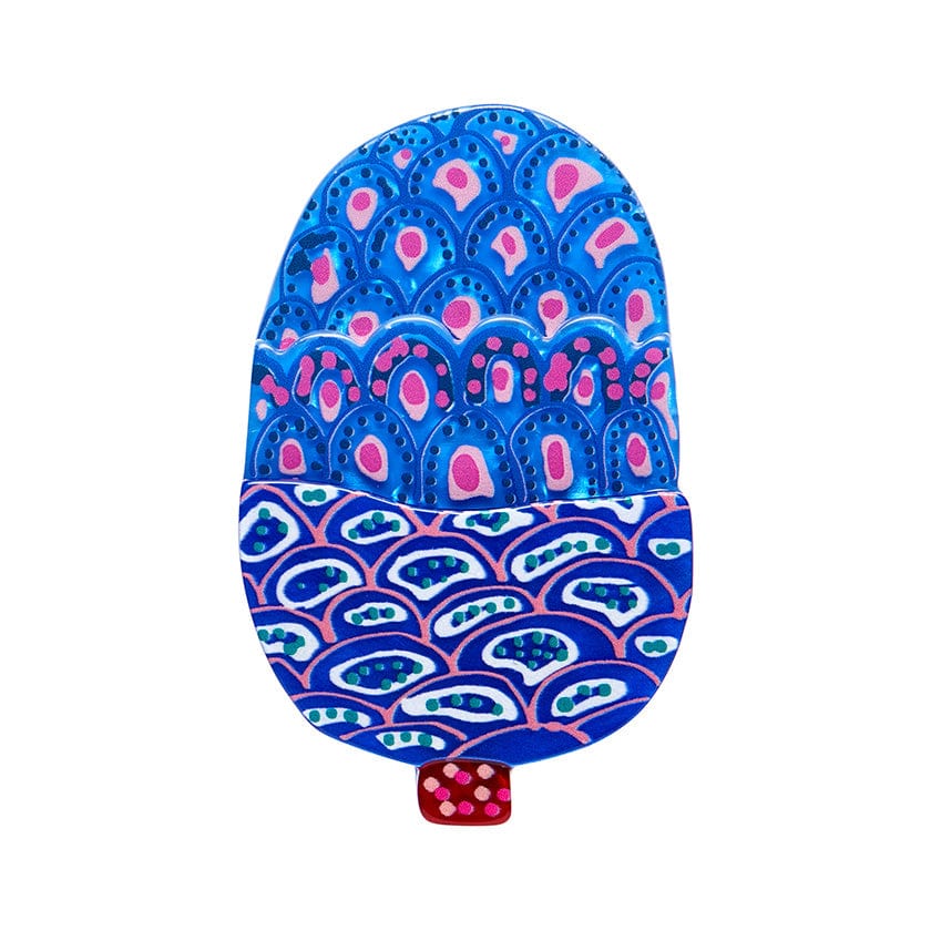 Balanced Blue Banksia Brooch - Erstwilder - Quirky Resin and Enamel Accessories
