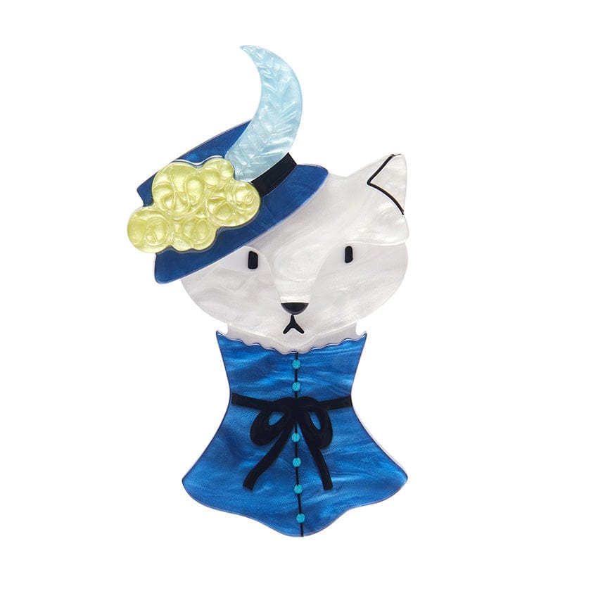Cat in a Hat Brooch - Erstwilder - Quirky Resin and Enamel Accessories