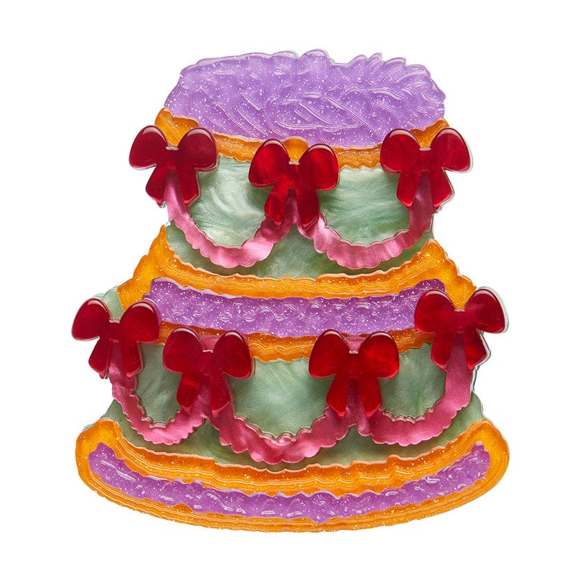 Vintage Dreams Showstopper Cake Brooch - Erstwilder - Quirky Resin and Enamel Accessories