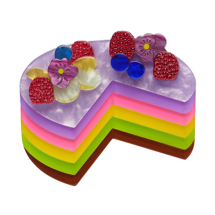 Bondi Hipster Cake Brooch - Erstwilder - Quirky Resin and Enamel Accessories