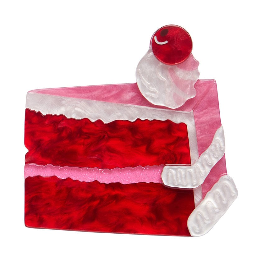 Romance Isn't Dead Cake Brooch - Erstwilder - Quirky Resin and Enamel Accessories