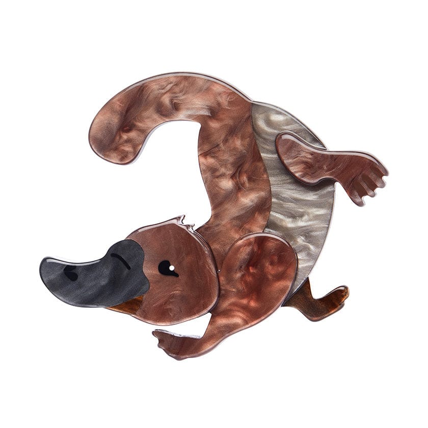 Puddles the Platypus Brooch - Erstwilder - Quirky Resin and Enamel Accessories