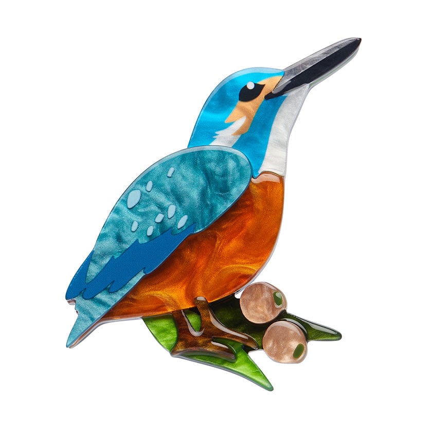 Flash the Kingfisher Brooch - Erstwilder - Quirky Resin and Enamel Accessories