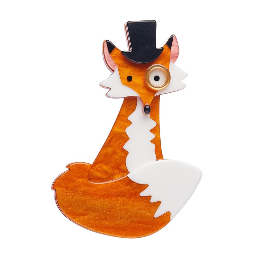 Felix the Fox Brooch - Erstwilder - Quirky Resin and Enamel Accessories