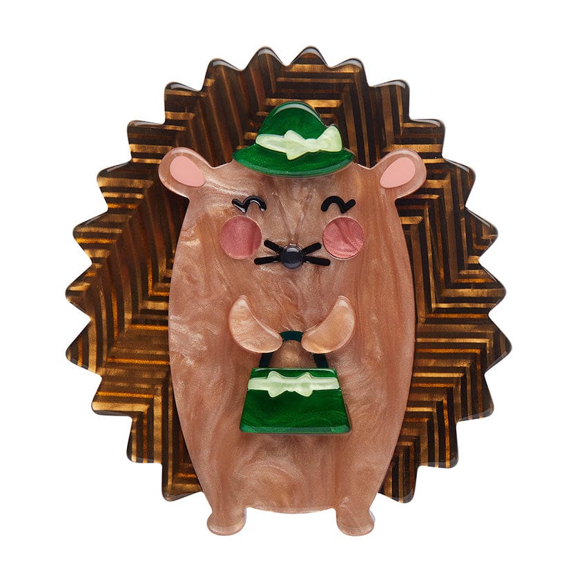 Harriet the Hedgehog Brooch - Erstwilder - Quirky Resin and Enamel Accessories