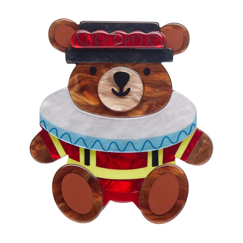Teddy Yeoman Brooch - Erstwilder - Quirky Resin and Enamel Accessories