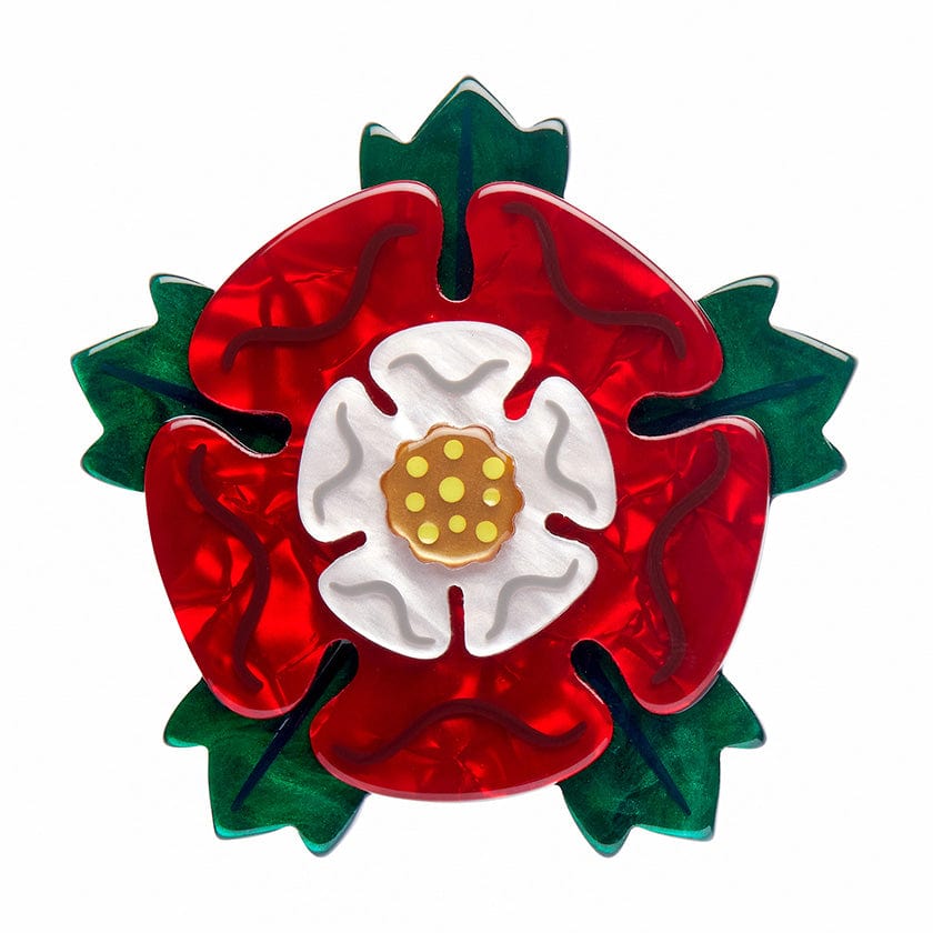 Tudor Rose Brooch - Erstwilder - Quirky Resin and Enamel Accessories