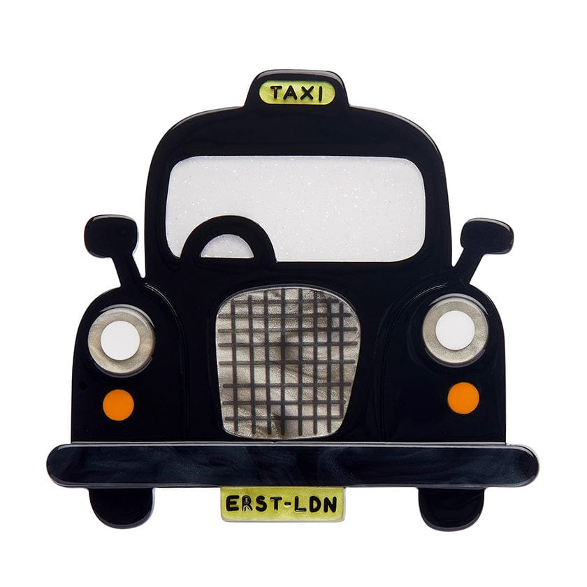 Black Cab Brooch - Erstwilder - Quirky Resin and Enamel Accessories