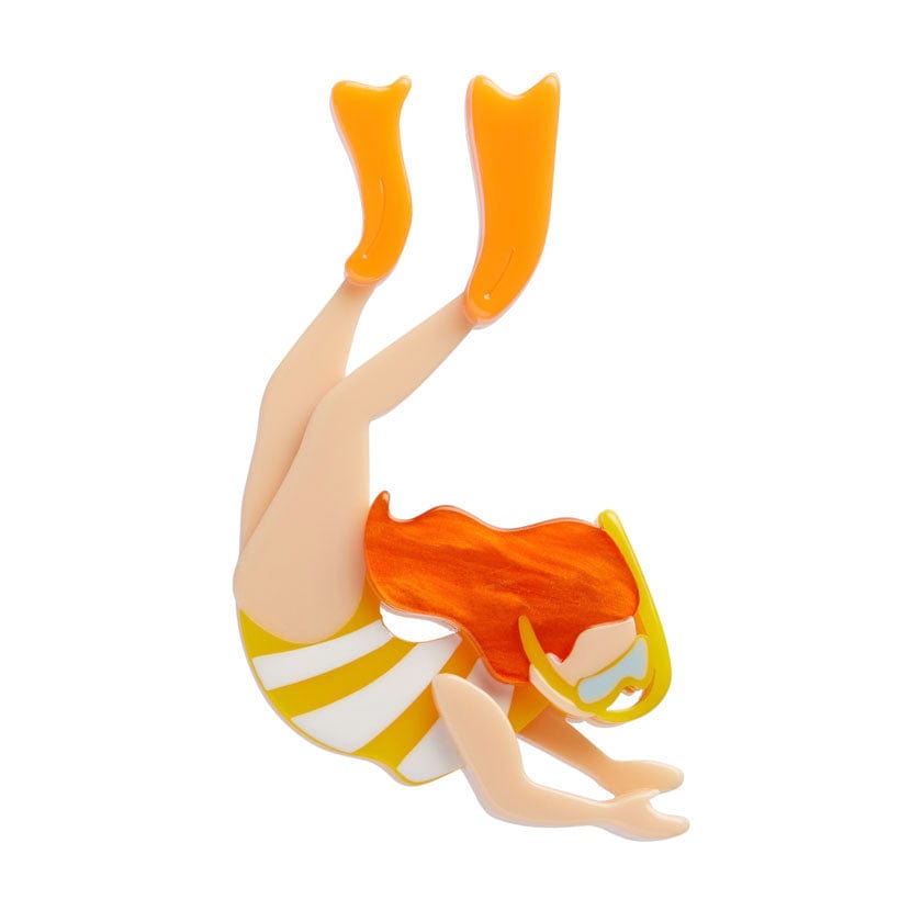Snorkeler Sheree Brooch - Erstwilder - Quirky Resin and Enamel Accessories