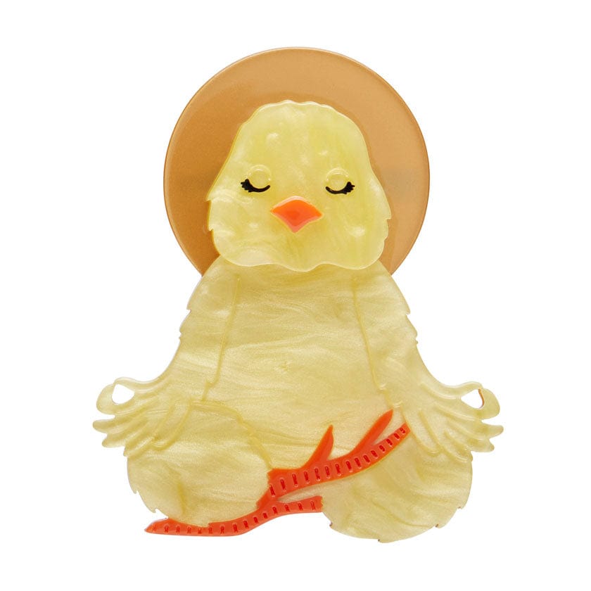 The Yoga Chick Brooch - Erstwilder - Quirky Resin and Enamel Accessories