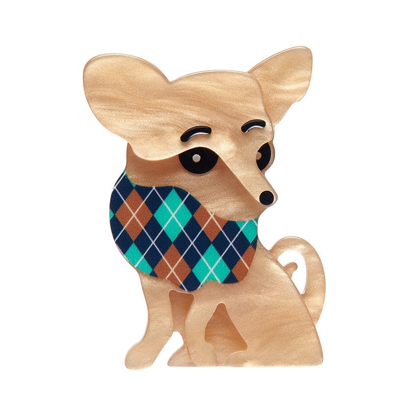 Chi Chi Chihuahua Mini Brooch - Erstwilder - Quirky Resin and Enamel Accessories