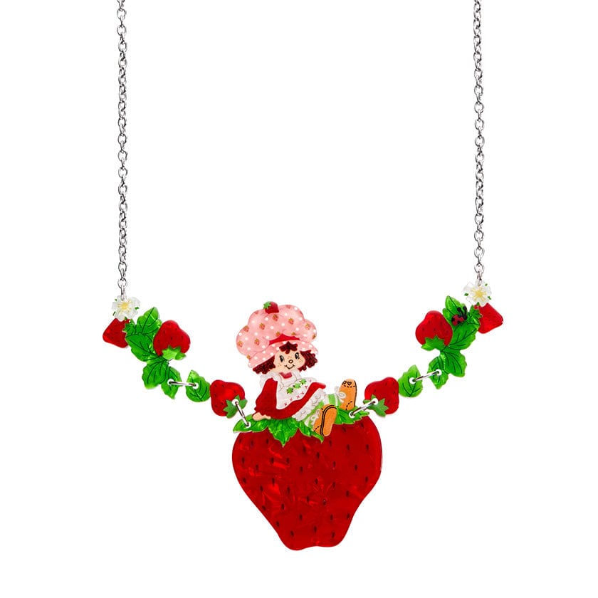 Sitting on a Strawberry Necklace - Erstwilder - Quirky Resin and Enamel Accessories