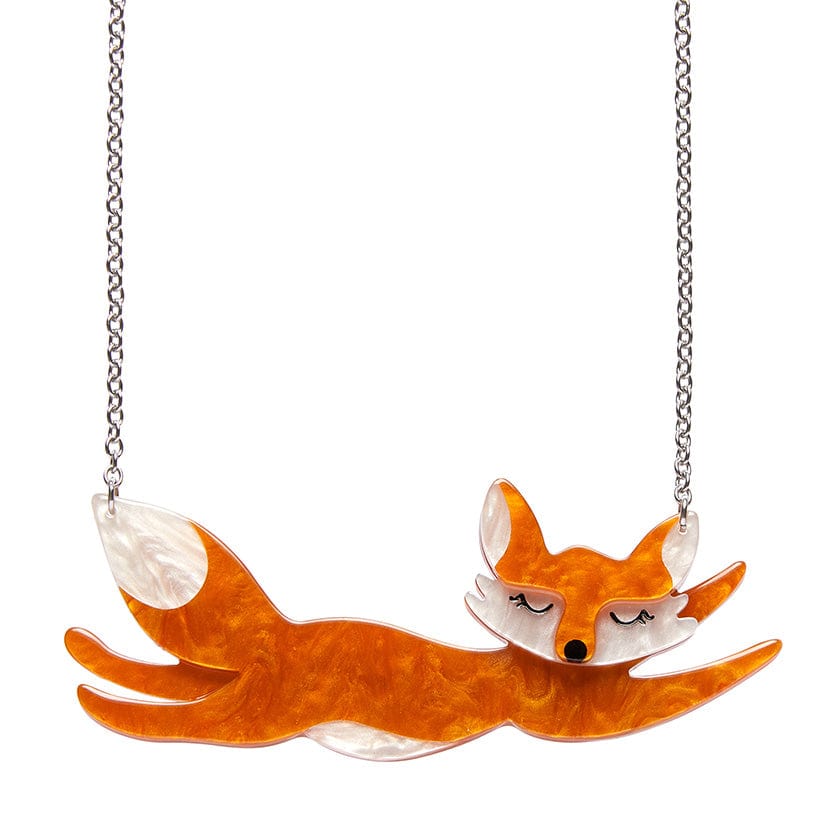 Flynn the Flying Fox Necklace - Erstwilder - Quirky Resin and Enamel Accessories