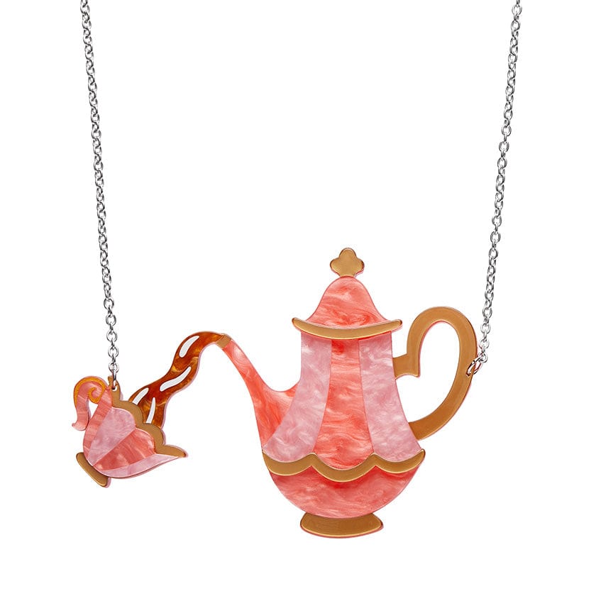 Spill the Tea Necklace - Erstwilder - Quirky Resin and Enamel Accessories