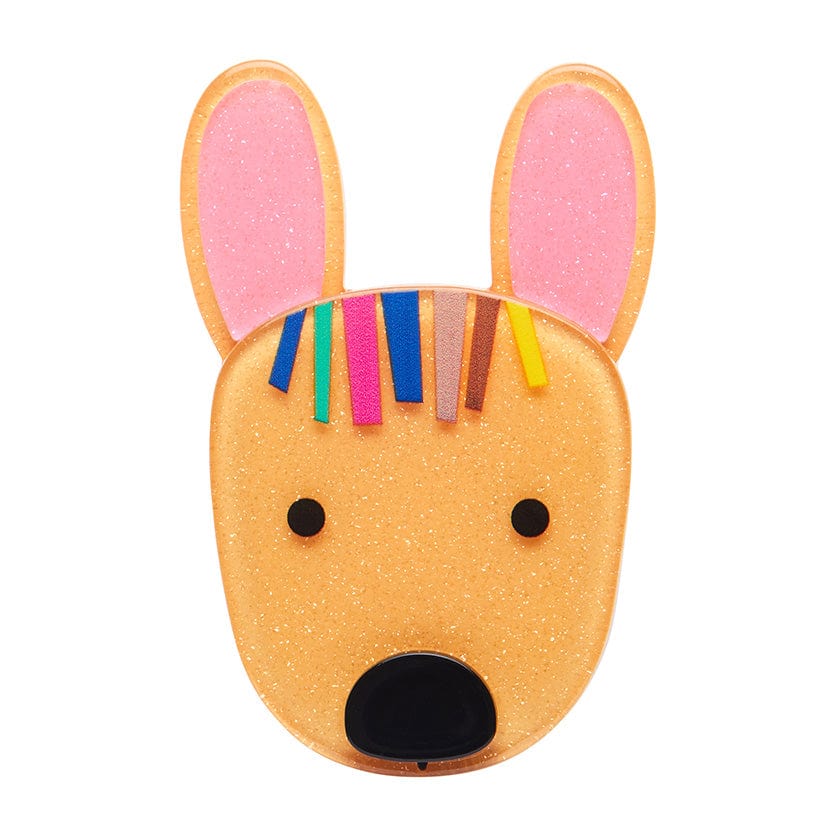 Kaye The Kangaroo Brooch - Erstwilder - Quirky Resin and Enamel Accessories