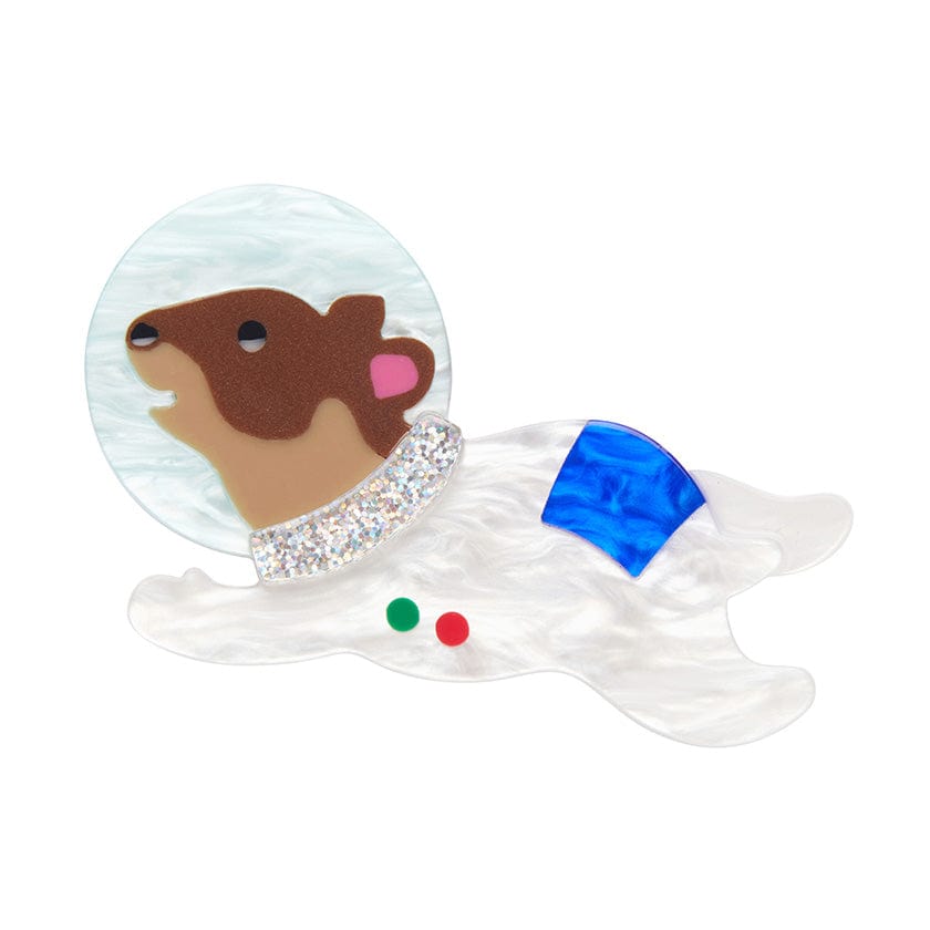 Stout-Hearted Spaceham Brooch - Erstwilder - Quirky Resin and Enamel Accessories