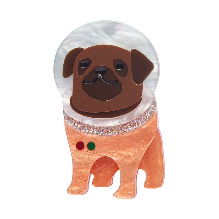 Interplanetary Pug Brooch - Erstwilder - Quirky Resin and Enamel Accessories