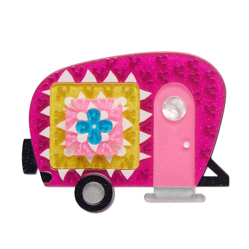 Cosiest of Campers Brooch - Erstwilder - Quirky Resin and Enamel Accessories