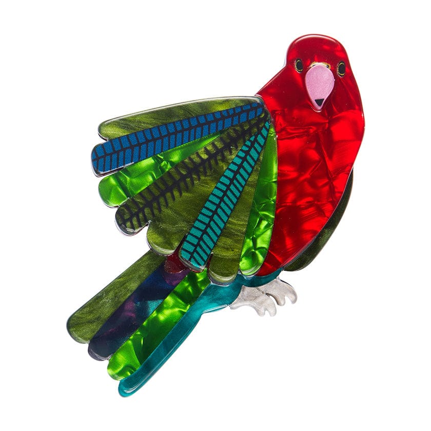 Scarlet Sovereign Brooch - Erstwilder - Quirky Resin and Enamel Accessories